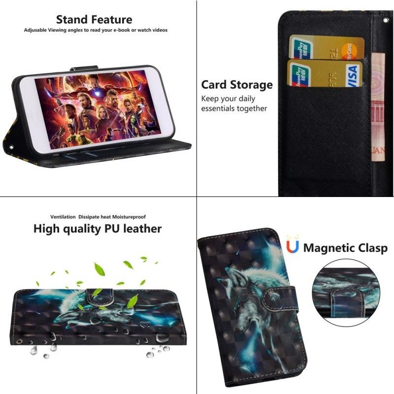 Κάλυμμα Folio Samsung Galaxy A30 Θήκες Κινητών Μεγαλοπρεπής Λύκος