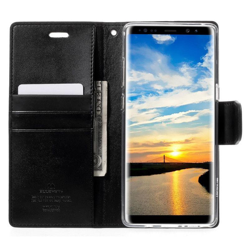 Κάλυμμα Folio Samsung Galaxy Note 8 Κυανό Σονάτα Από Ψεύτικο Δέρμα Με Υδράργυρο