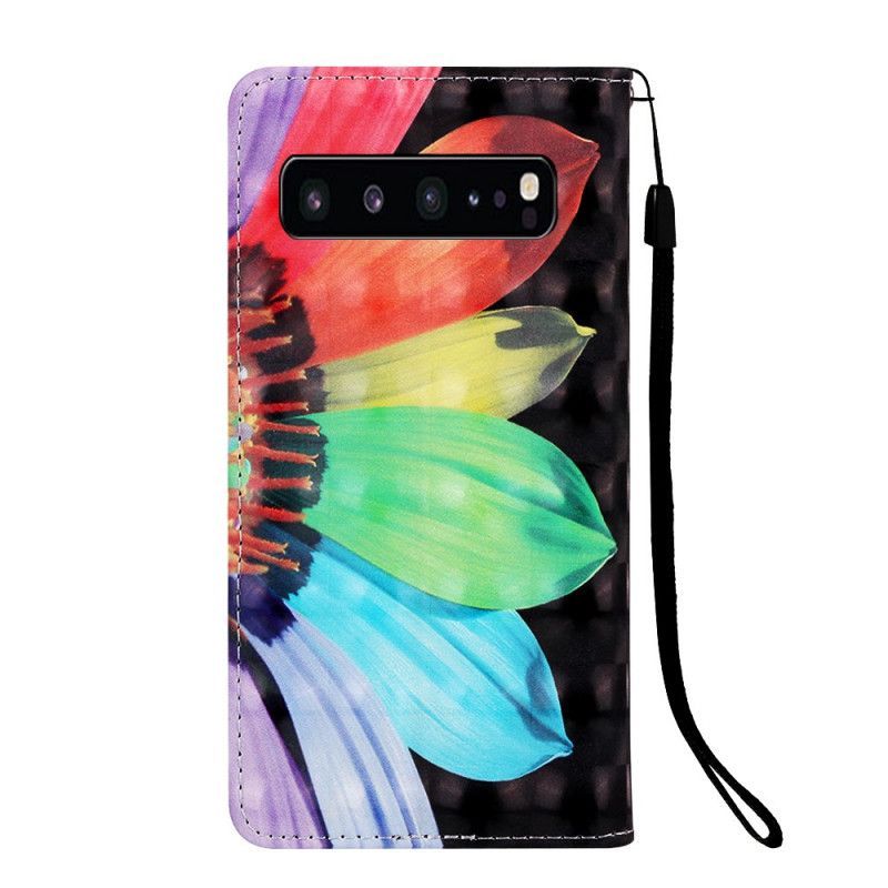 Κάλυμμα Folio Samsung Galaxy S10 5G Θήκες Κινητών Έντονο Λουλούδι Ακουαρέλας