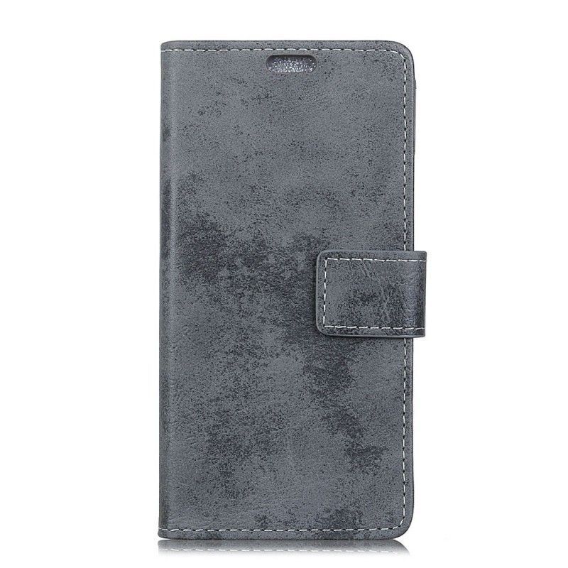 Κάλυμμα Folio Samsung Galaxy S10 Plus Γκρι Vintage Δερμάτινο Εφέ