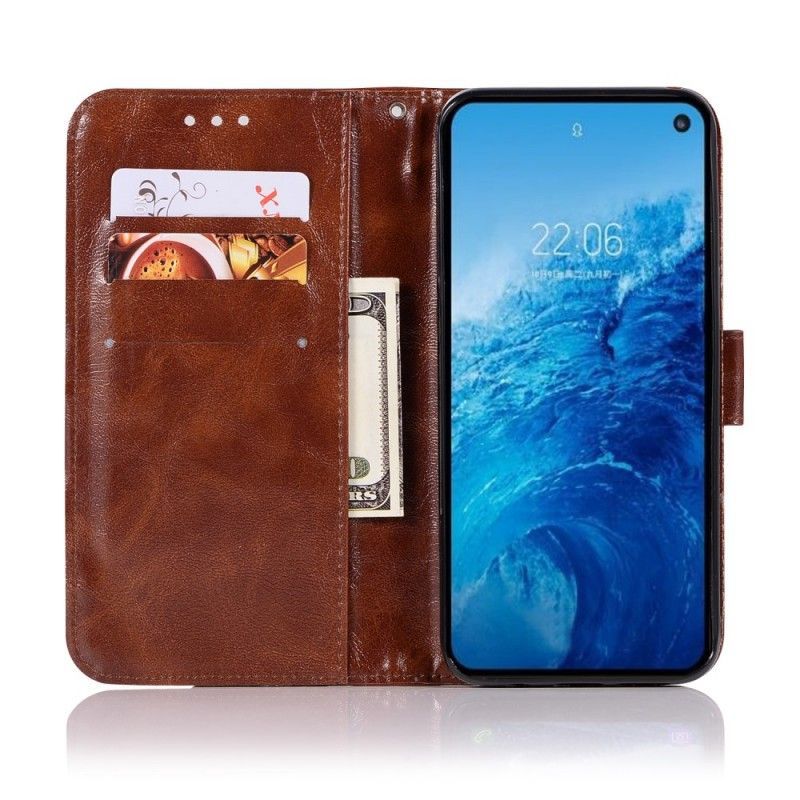 Κάλυμμα Folio Samsung Galaxy S10e Vintage Δερμάτινο Εφέ Strappy