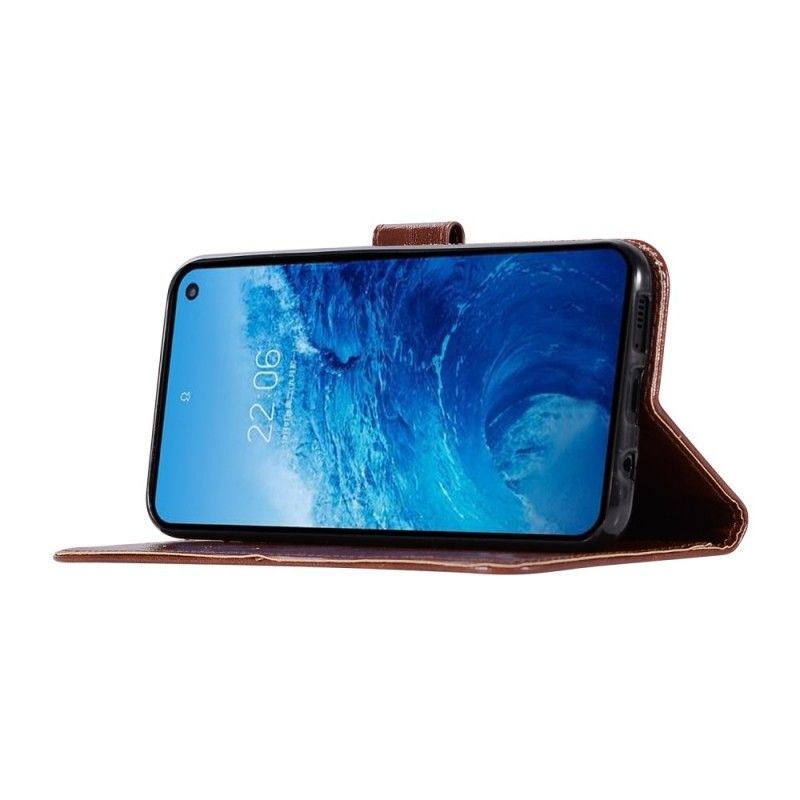 Κάλυμμα Folio Samsung Galaxy S10e Vintage Δερμάτινο Εφέ Strappy