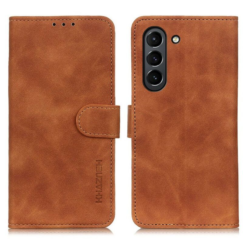 Κάλυμμα Folio Samsung Galaxy S21 FE Μαύρο Vintage Khazneh Leather Effect