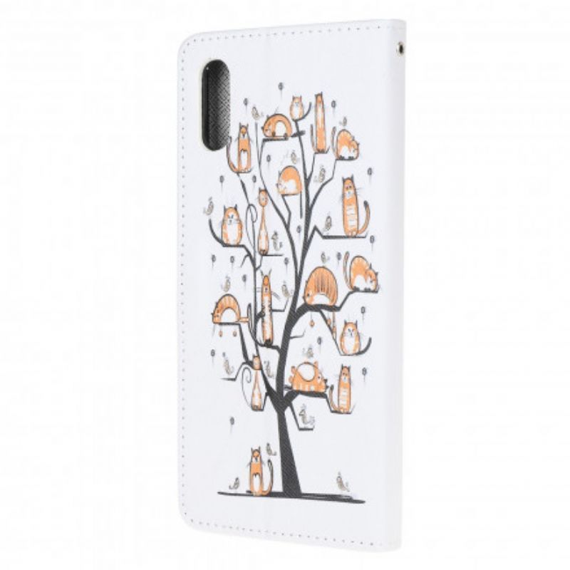 Κάλυμμα Folio Samsung Galaxy XCover 5 Funky Γάτες Με Λουράκι