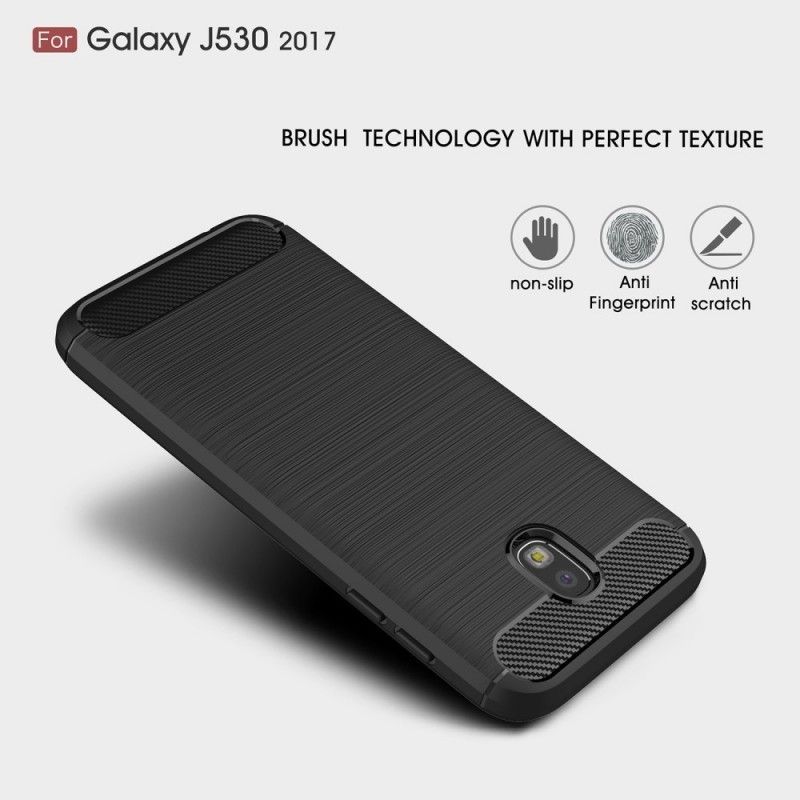 Κάλυμμα Για Samsung Galaxy J5 2017 Μαύρο Βουρτσισμένη Ίνα Άνθρακα