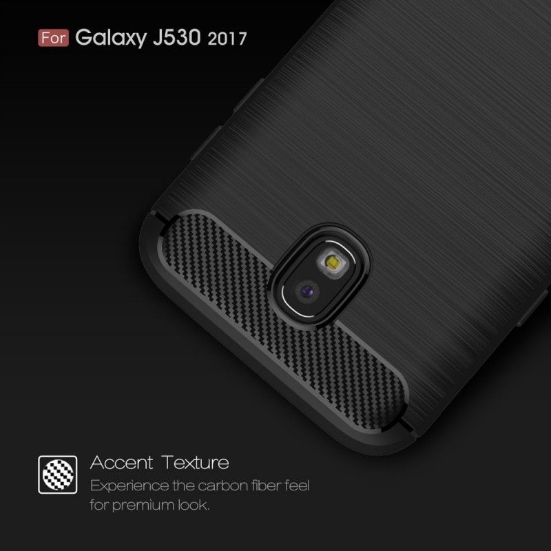 Κάλυμμα Για Samsung Galaxy J5 2017 Μαύρο Βουρτσισμένη Ίνα Άνθρακα