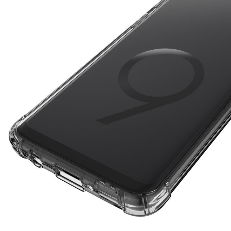 Κάλυμμα Για Samsung Galaxy S9 Μαύρο Διαφανές Προστατευτικό Μαξιλαριών