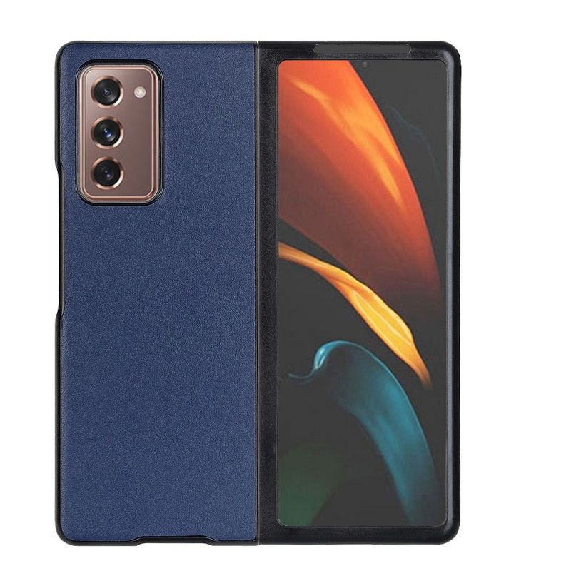 Κάλυμμα Για Samsung Galaxy Z Fold 2 Μαύρο Υβριδικό Και Γνήσιο Δέρμα