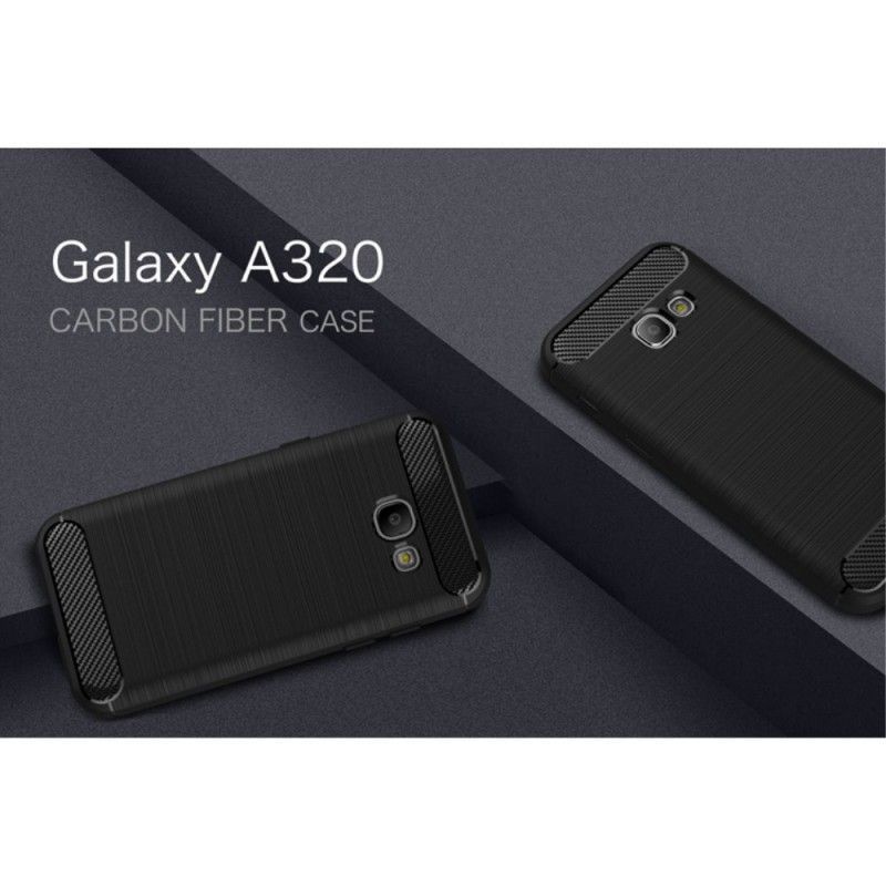 Κάλυμμα Samsung Galaxy A3 2017 Μαύρο Βουρτσισμένο Ανθρακονήματα Πρωτότυπος