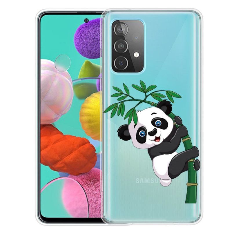 Κάλυμμα Samsung Galaxy A52 4G / A52 5G Χωρίς Ραφή Panda Σε Μπαμπού σιλικόνης