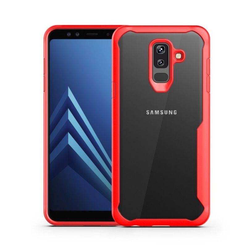 Κάλυμμα Samsung Galaxy A6 Plus Κόκκινο Υβριδικές Λοξότμητες Άκρες