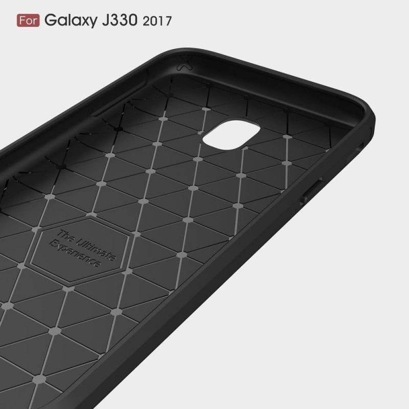 Κάλυμμα Samsung Galaxy J3 2017 Μαύρο Βουρτσισμένη Ίνα Άνθρακα