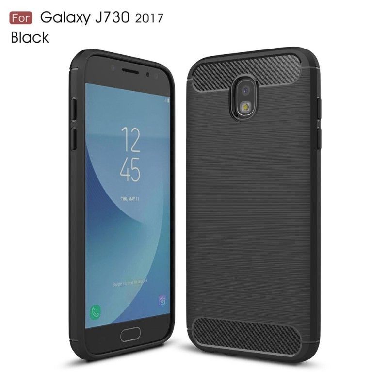 Κάλυμμα Samsung Galaxy J7 2017 Μαύρο Βουρτσισμένη Ίνα Άνθρακα