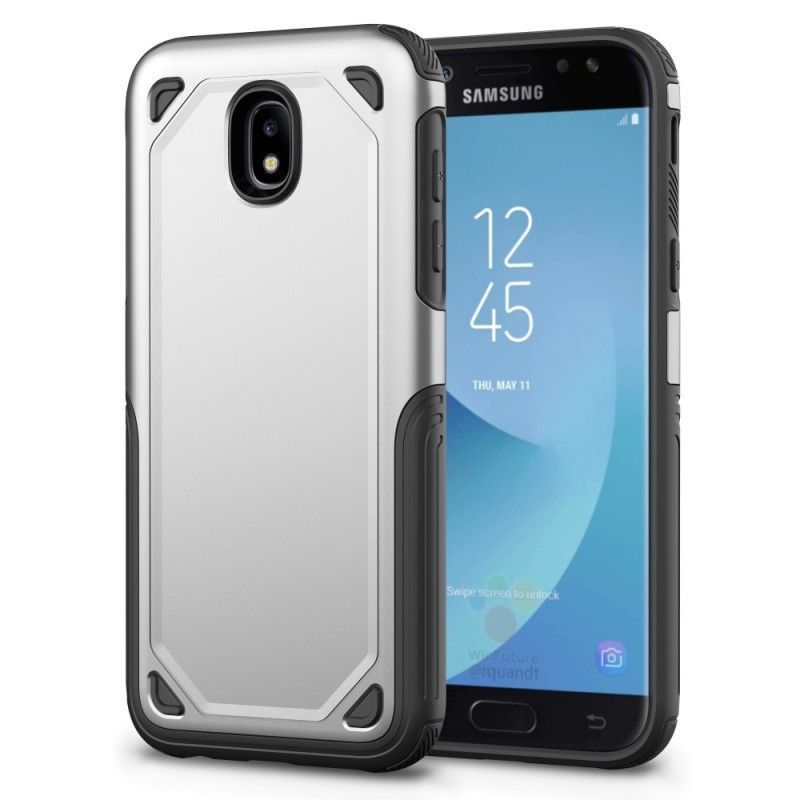 Κάλυμμα Samsung Galaxy J7 2017 Μαύρο Θωράκιση Μεταλλικού Εφέ σιλικόνης