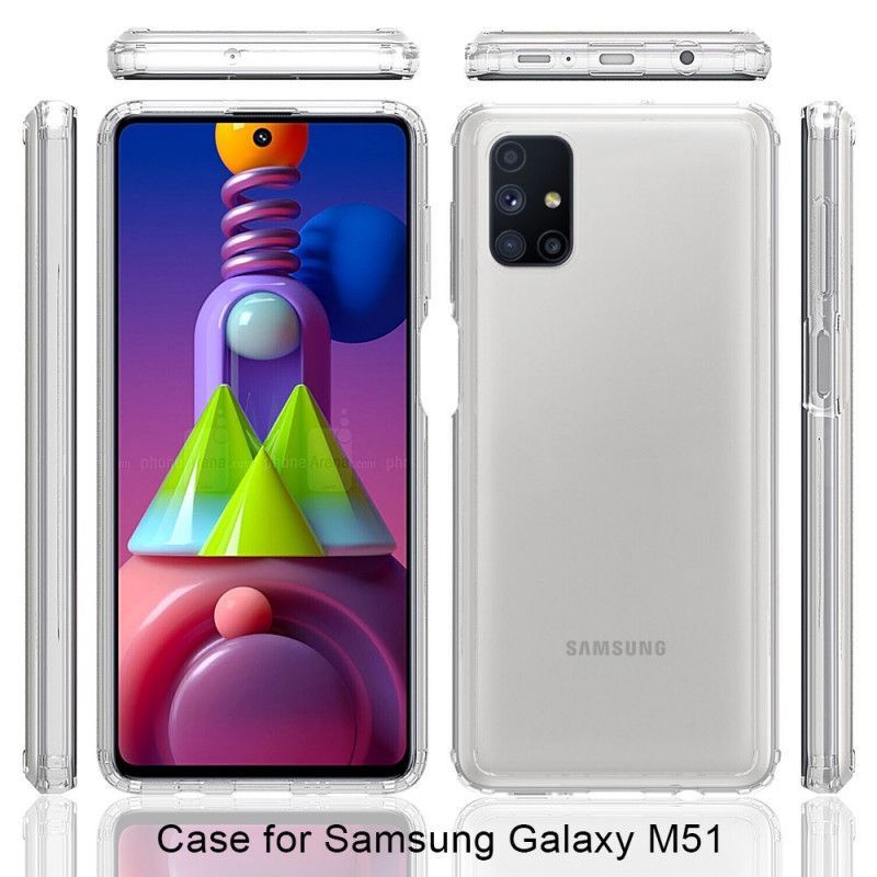 Κάλυμμα Samsung Galaxy M51 Μαύρο Διαφανές Κρύσταλλο