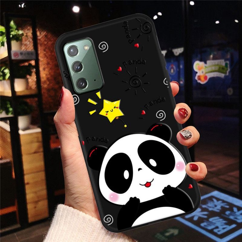 Κάλυμμα Samsung Galaxy Note 20 Αστέρι Panda σιλικόνης