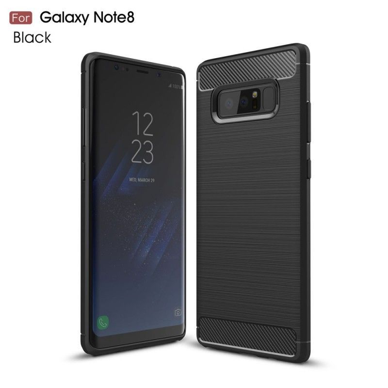 Κάλυμμα Samsung Galaxy Note 8 Μαύρο Βουρτσισμένη Ίνα Άνθρακα