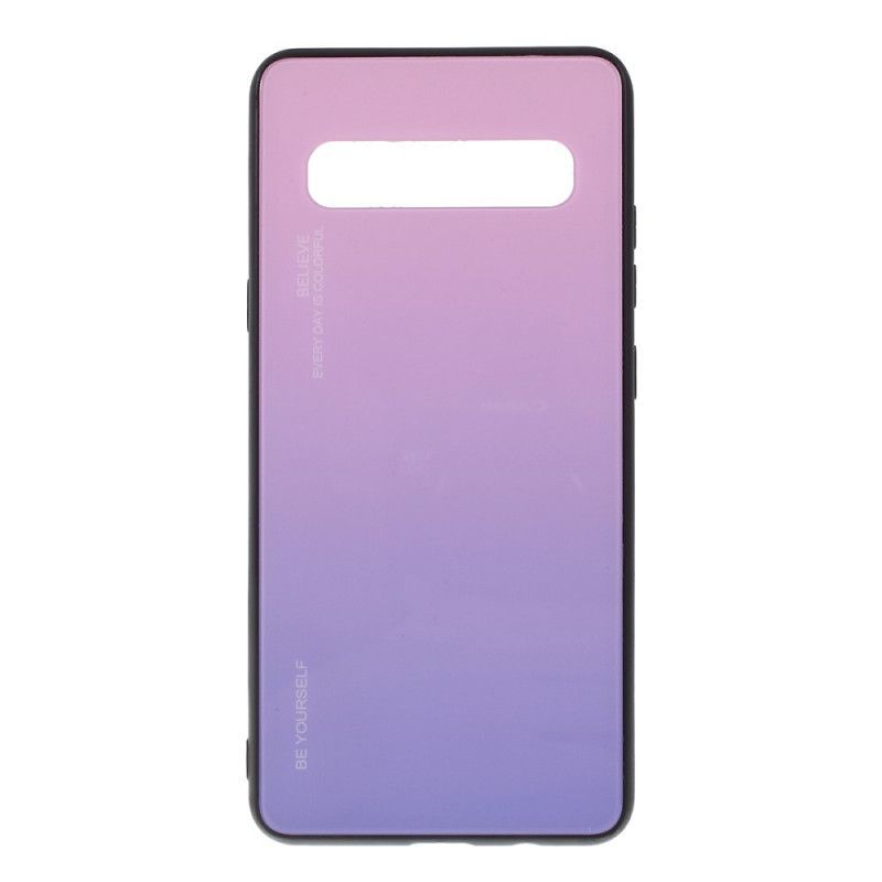 Κάλυμμα Samsung Galaxy S10 5G Κόκκινο Σκληρυμένο Γυαλί Να Είσαι Ο Εαυτός Σου