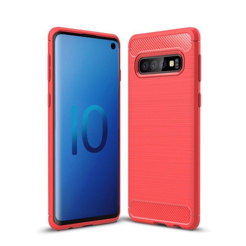 Κάλυμμα Samsung Galaxy S10 Μαύρο Βουρτσισμένη Ίνα Άνθρακα