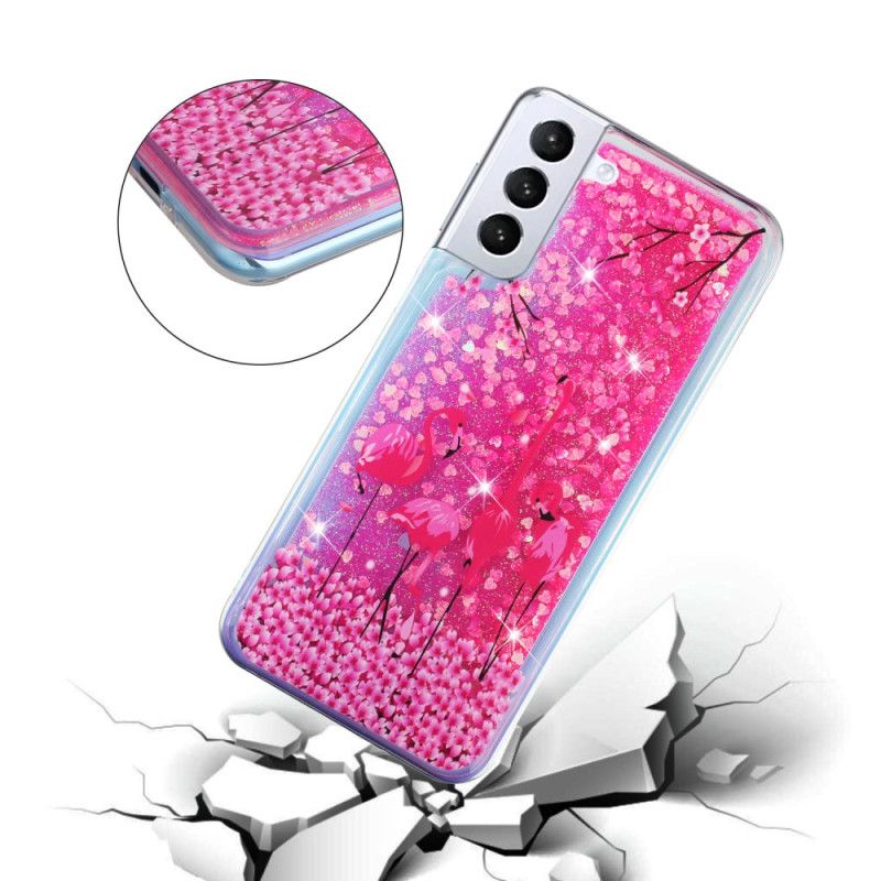 Κάλυμμα Samsung Galaxy S24 Plus 5g Bird Liquid Glitter Σιλικόνης