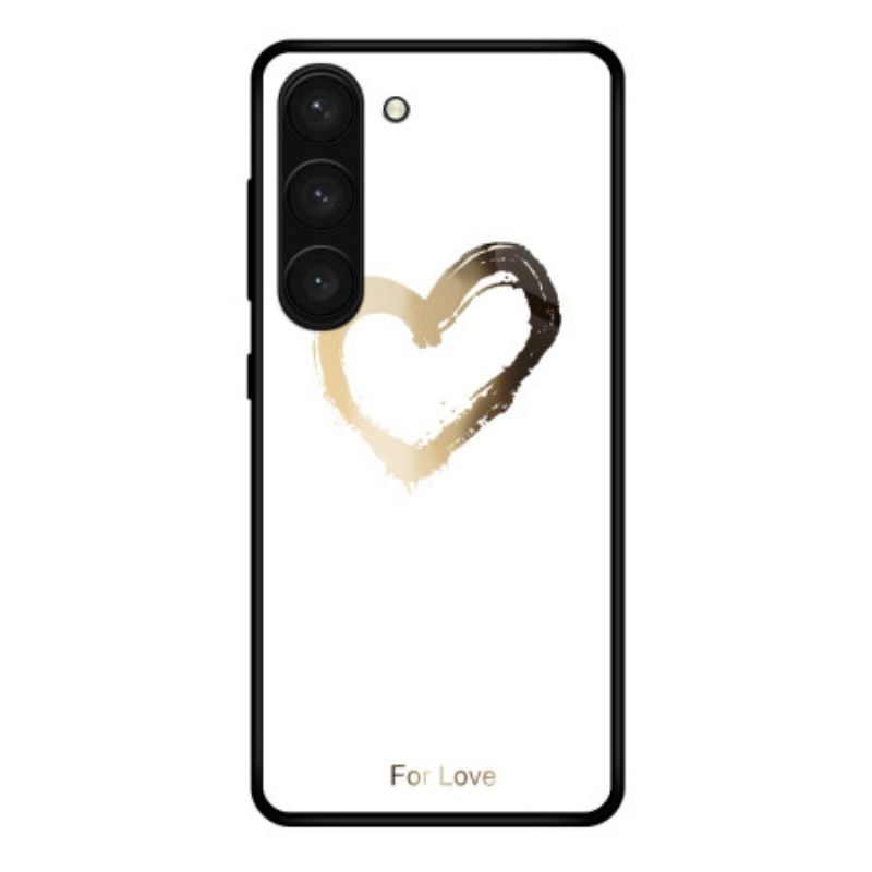 Κάλυμμα Samsung Galaxy S24 Plus 5g Gold Heart Tempered Glass