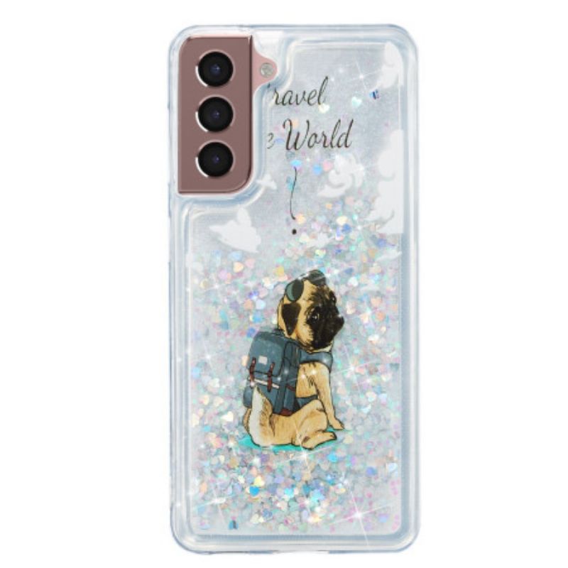 Κάλυμμα Samsung Galaxy S24 Plus 5g Liquid Glitter Dog