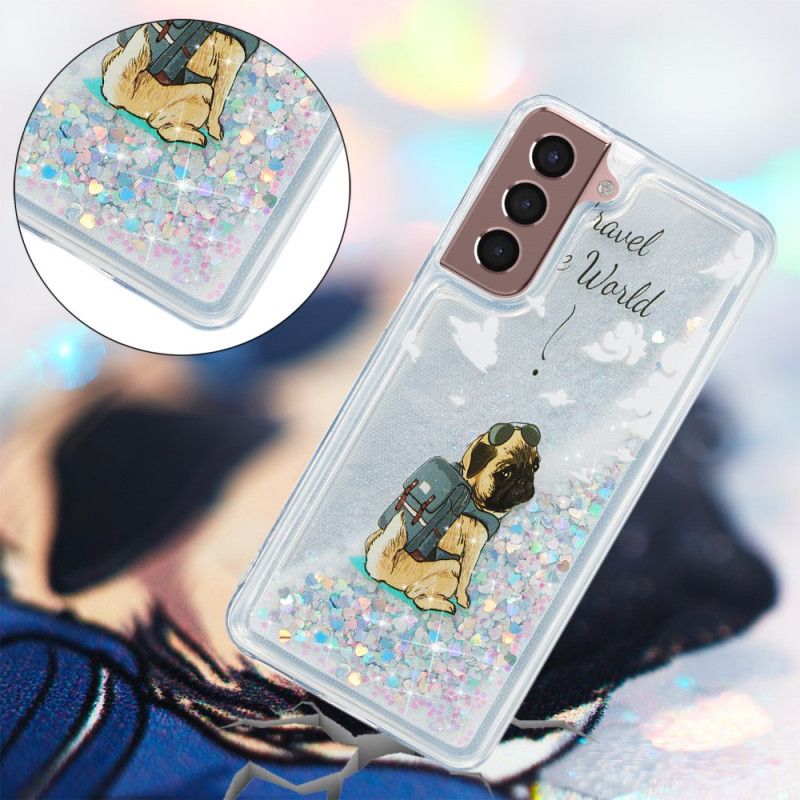 Κάλυμμα Samsung Galaxy S24 Plus 5g Liquid Glitter Dog