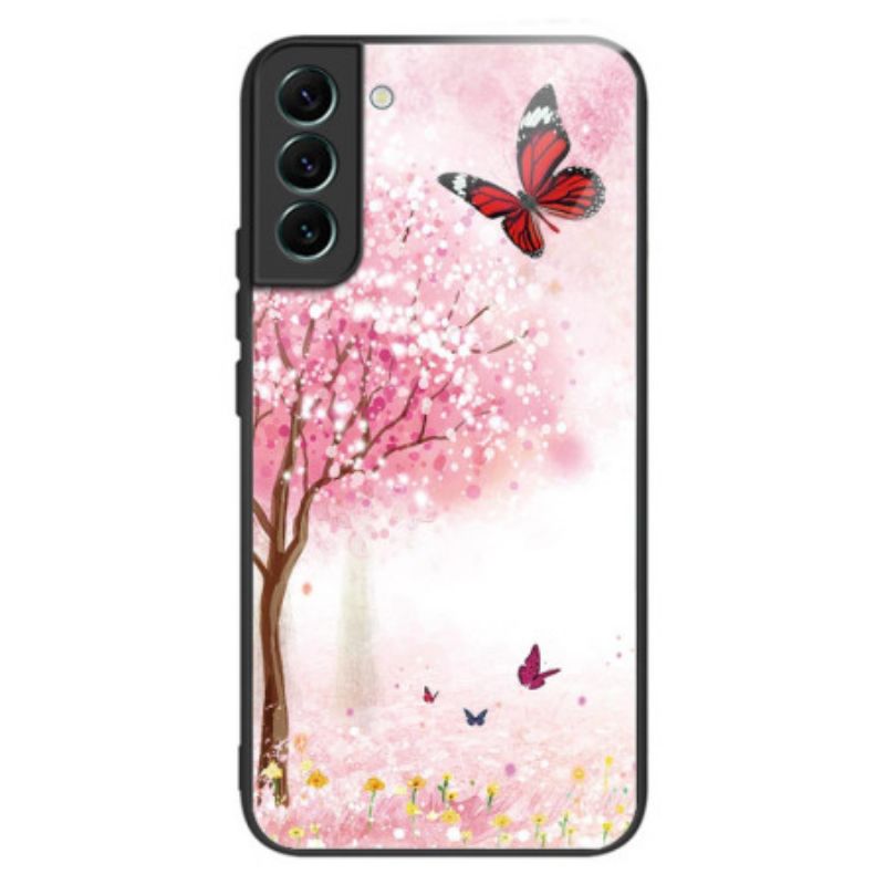 Κάλυμμα Samsung Galaxy S24 Plus 5g Tempered Glass Cherry Blossoms