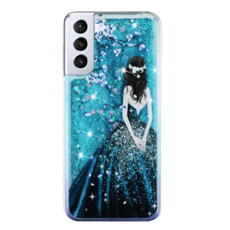 Κάλυμμα Samsung Galaxy S24 Plus 5g Υγρό Blue Girl Glitter