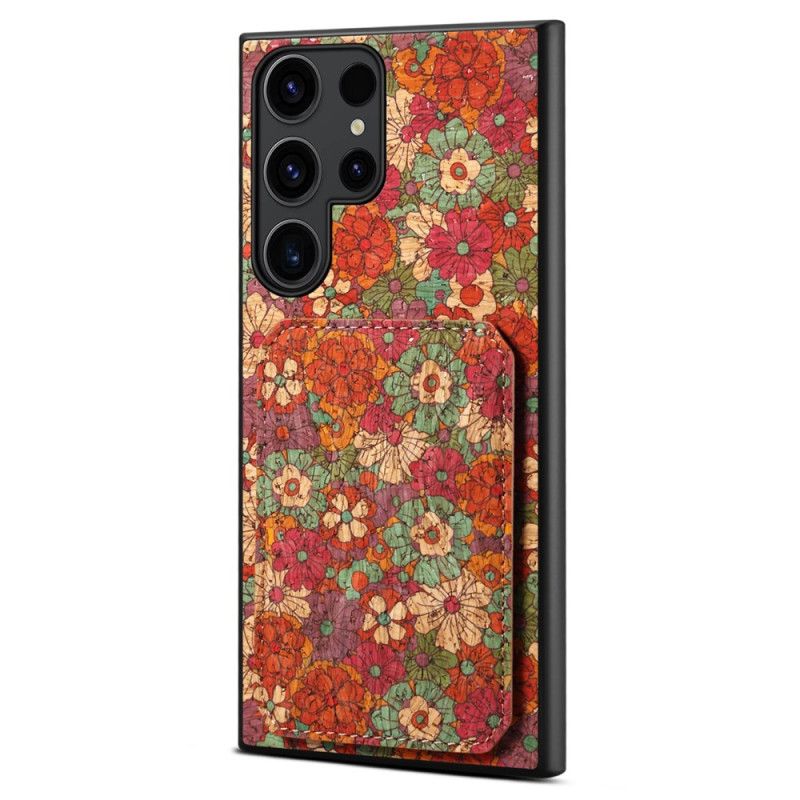 Κάλυμμα Samsung Galaxy S24 Ultra 5g Με Floral Card Holder