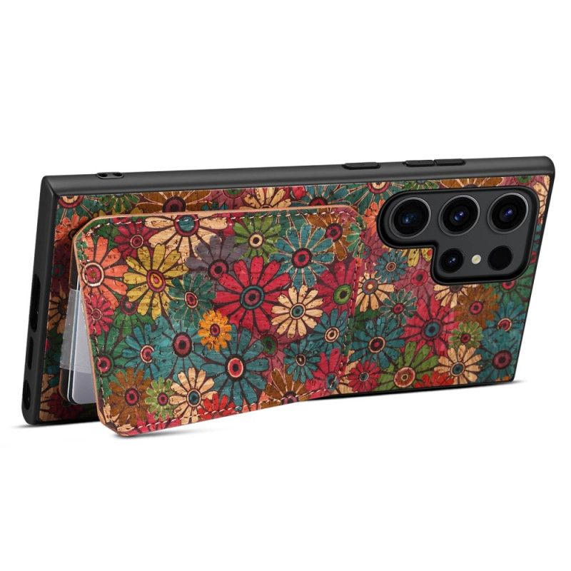 Κάλυμμα Samsung Galaxy S24 Ultra 5g Με Floral Card Holder