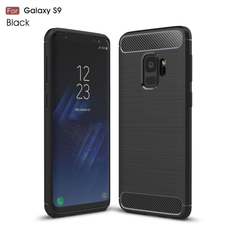 Κάλυμμα Samsung Galaxy S9 Μαύρο Βουρτσισμένη Ίνα Άνθρακα Πρωτότυπος