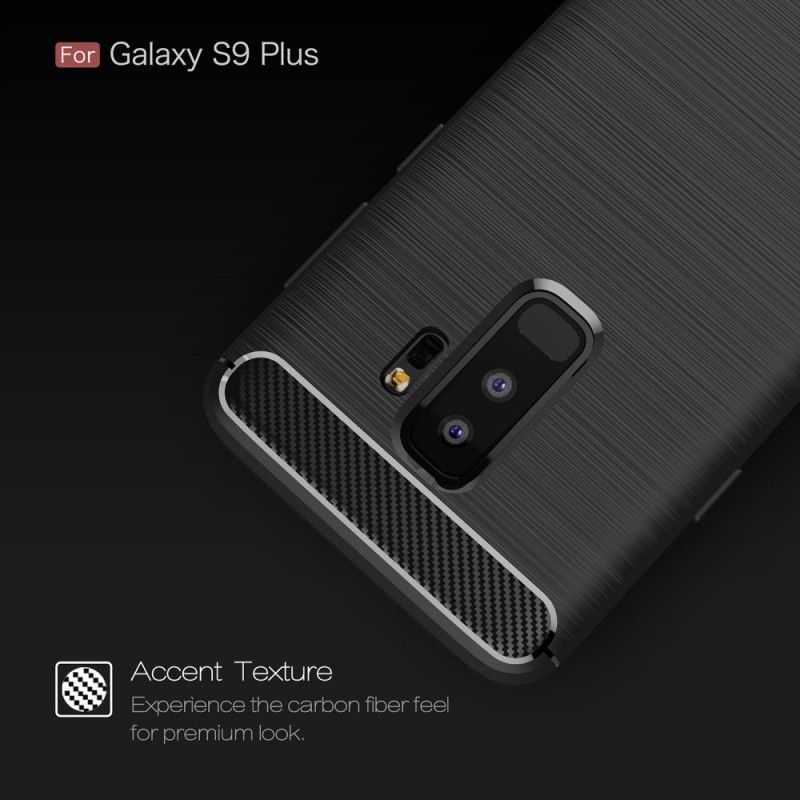 Κάλυμμα Samsung Galaxy S9 Plus Μαύρο Βουρτσισμένη Ίνα Άνθρακα