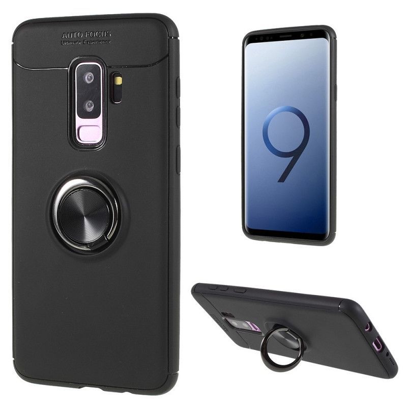 Κάλυμμα Samsung Galaxy S9 Plus Μαύρο Μαγνητικός Δακτύλιος Στήριξης σιλικόνης