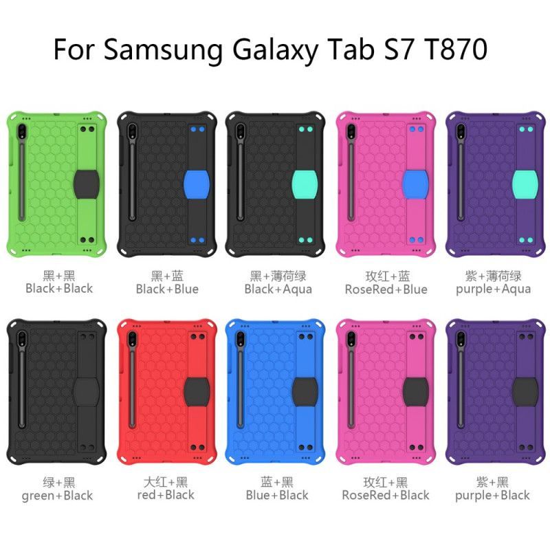 Κάλυμμα Samsung Galaxy Tab S7 Μαύρο Eva Με Ιμάντα Στήριξης Και Ιμάντα Ώμου