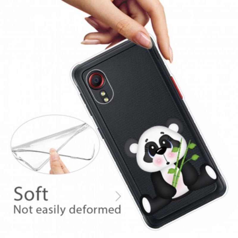 Κάλυμμα Samsung Galaxy XCover 5 Διαφανές Λυπημένο Panda σιλικόνης