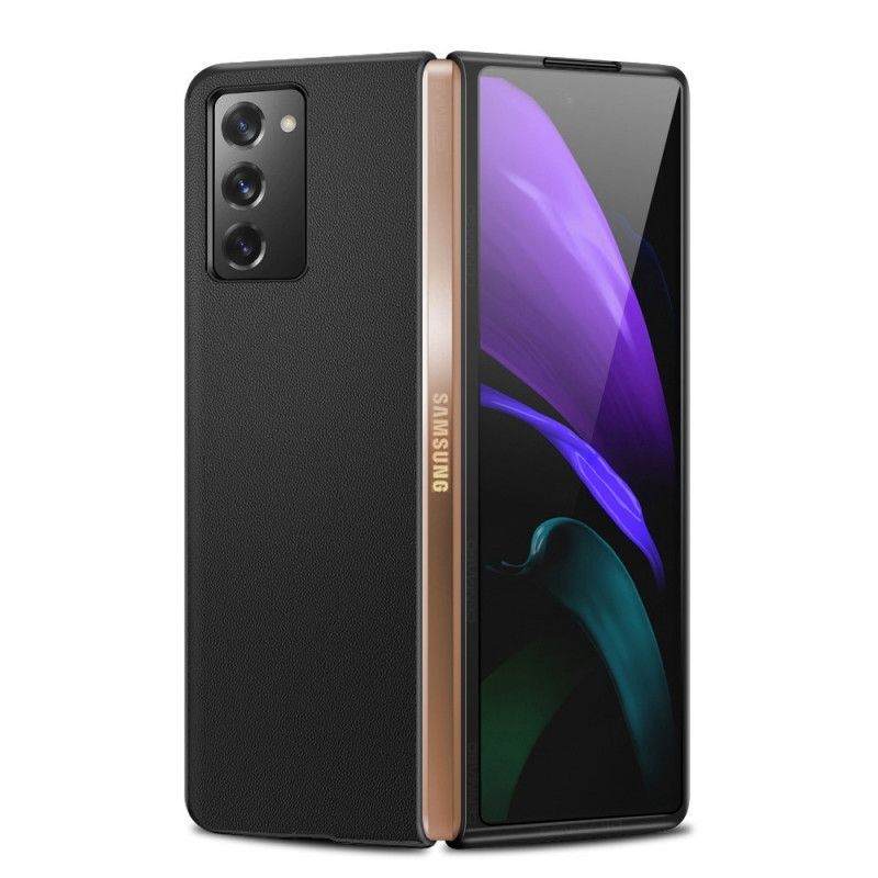 Κάλυμμα Samsung Galaxy Z Fold 2 Μαύρο Γνήσιο Δέρμα