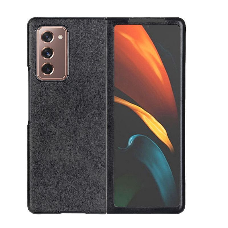 Κάλυμμα Samsung Galaxy Z Fold 2 Μαύρο Premium Συνθετικό Δέρμα