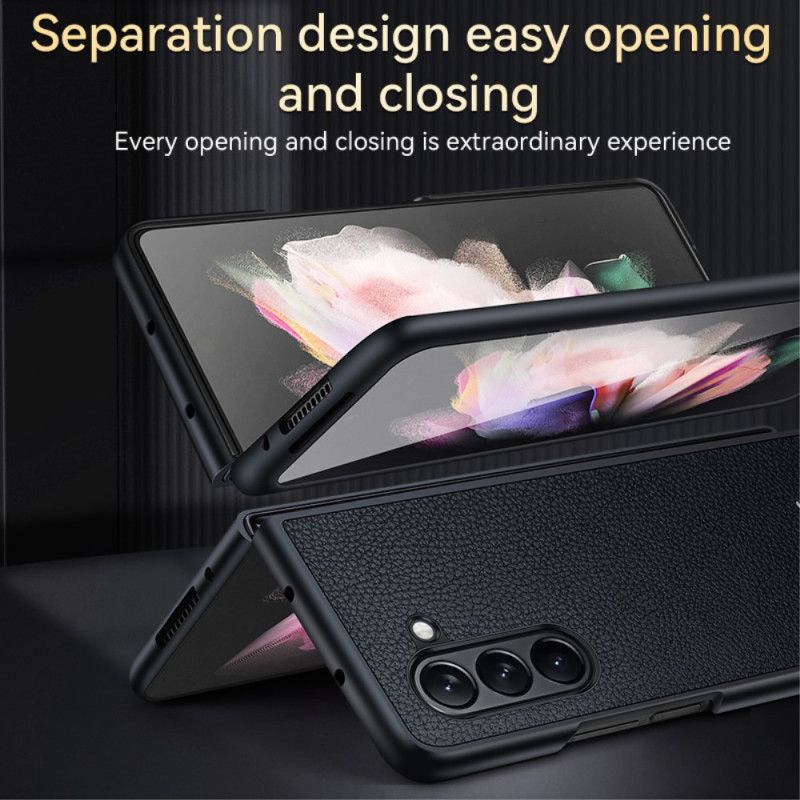 Κάλυμμα Samsung Galaxy Z Fold 5 Litchi Leather Design Abeel