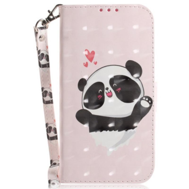 Θηκη Κινητου Samsung Galaxy S24 Fe Θήκες Κινητών Panda Love With Strap