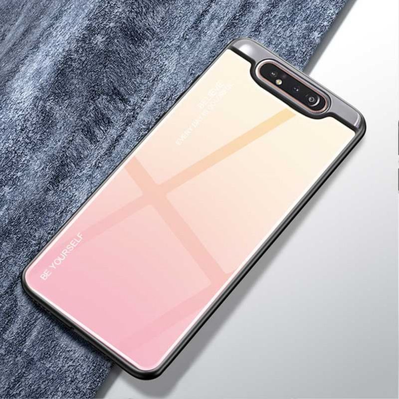 Θήκη Samsung Galaxy A90 / A80 Tempered Glass Να Είσαι Ο Εαυτός Σου