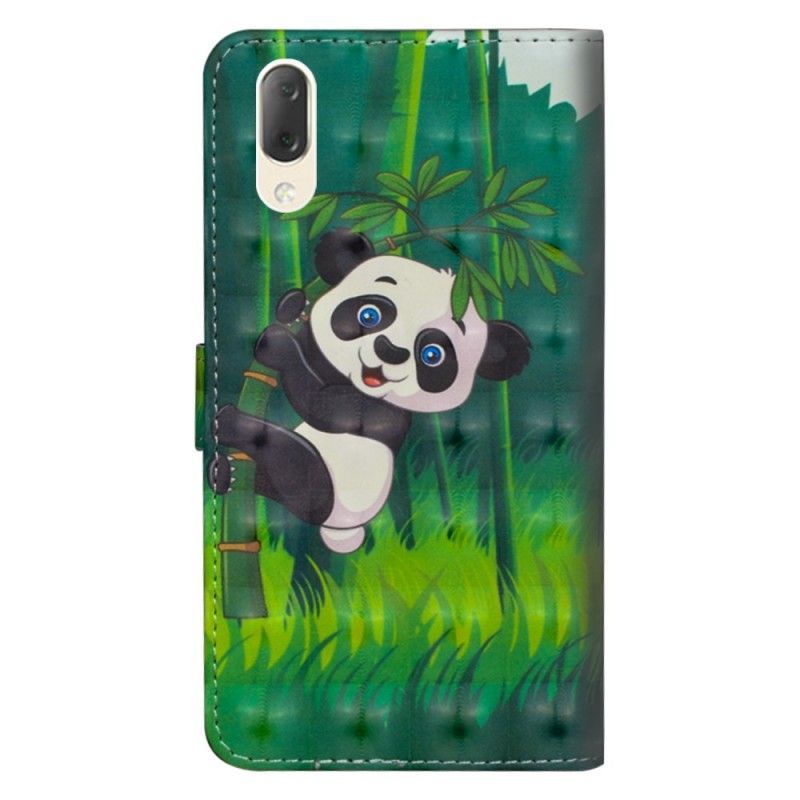 δερματινη Κάλυμμα Sony Xperia L3 Panda Και Μπαμπού