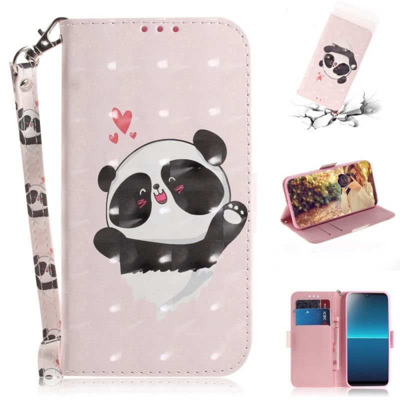 Κάλυμμα Folio Sony Xperia L4 Θήκες Κινητών Panda Love Λουράκι