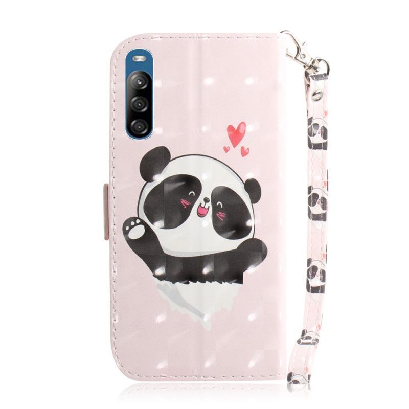 Κάλυμμα Folio Sony Xperia L4 Θήκες Κινητών Panda Love Λουράκι