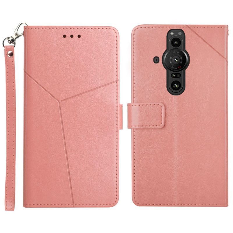 Κάλυμμα Folio Sony Xperia Pro-I Μαύρο Geo Leather Style Y Design