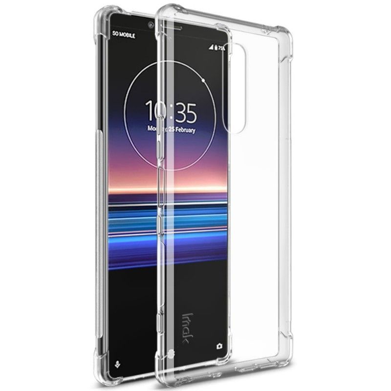 Κάλυμμα Sony Xperia 1 Μαύρο Imak Αίσθηση Δέρματος