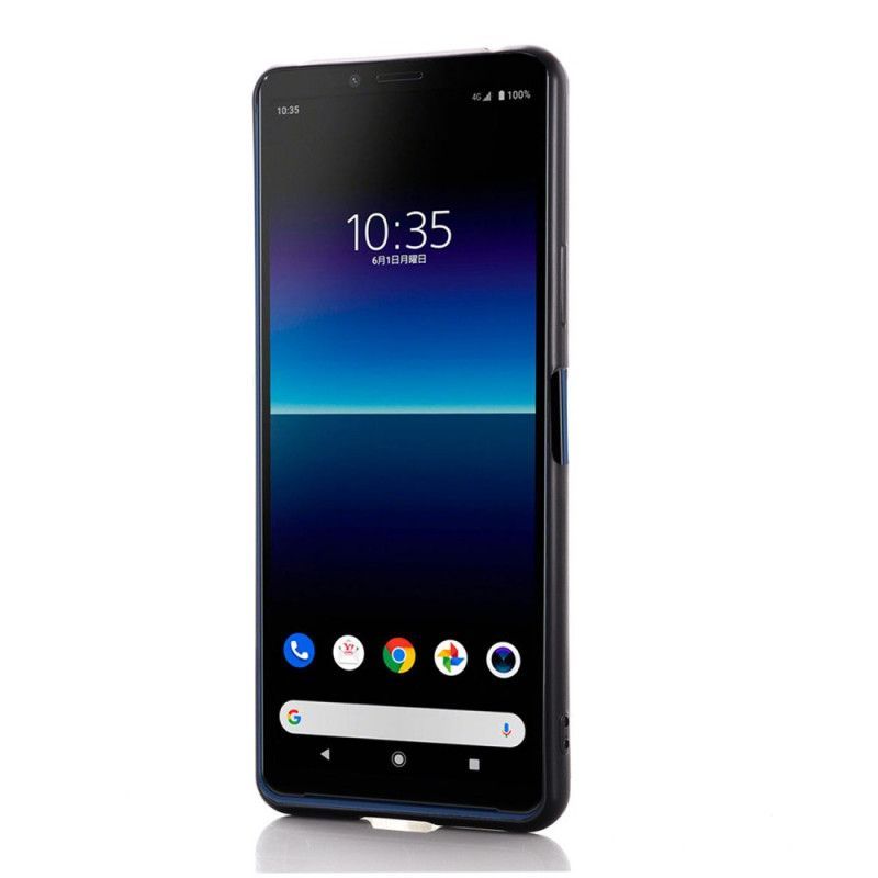 Κάλυμμα Sony Xperia 10 II Μαύρο Θήκη Κάρτας Υποστήριξης