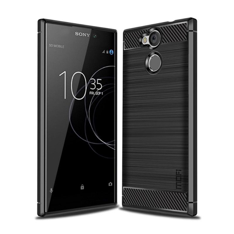 Κάλυμμα Sony Xperia L2 Μαύρο Μόφι Βουρτσισμένο Ανθρακόνημα Πρωτότυπος