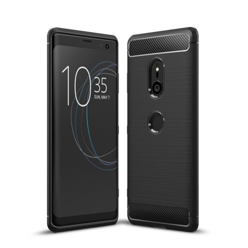 Κάλυμμα Sony Xperia XZ3 Μαύρο Βουρτσισμένη Ίνα Άνθρακα