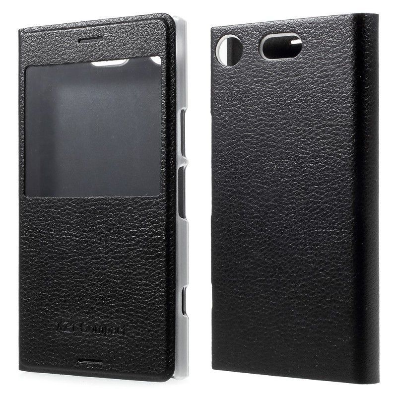 S Προβολή Εξωφύλλου Sony Xperia XZ1 Compact Ματζέντα Faux Leather